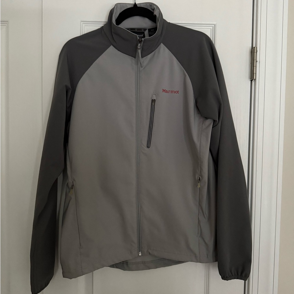 Men’s Marmot Gray Performance Jacket Lightweight Outdoor Essential SZ M